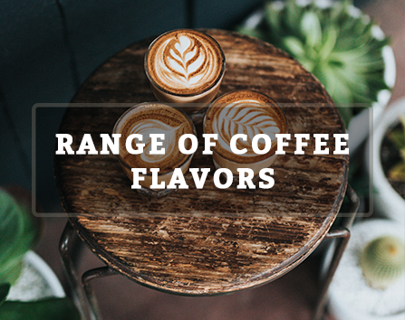 Range of coffee flavors