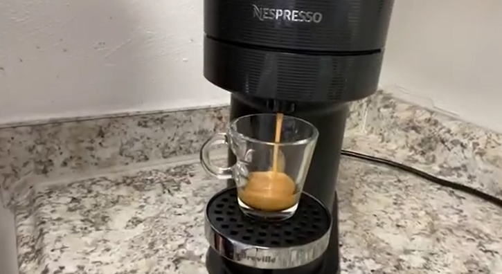 Coffee making by Nespresso Machine