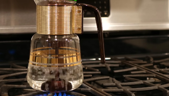Coffee percolating on stove