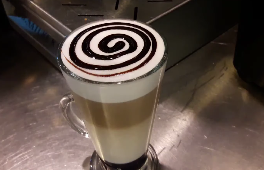 latte coffee glass