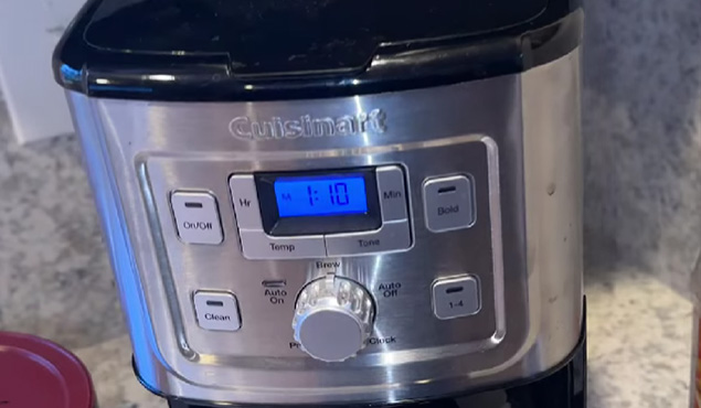 Cuisinart coffee maker buttons panel
