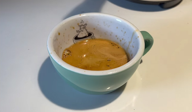 A cup of highly caffeinated coffee