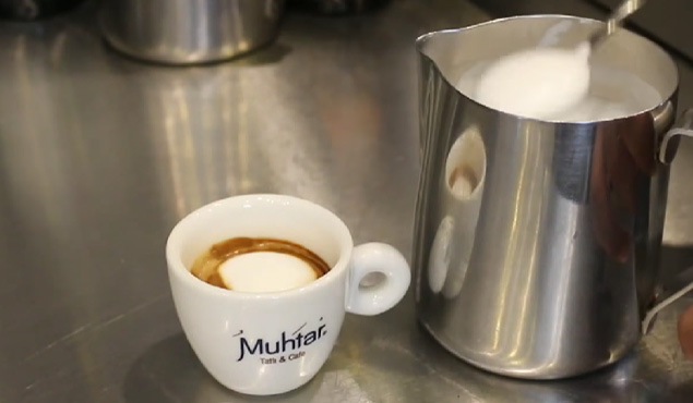 Cup of espresso macchiato