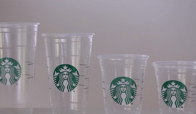 Starbucks coffee cups sizes