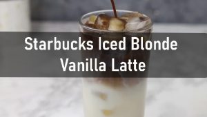 A glass of iced vanilla latte