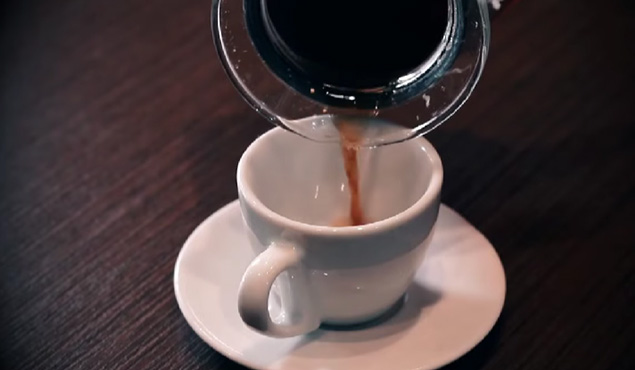 coffee pouring in cup