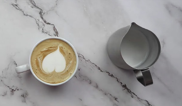 coffee art with milk