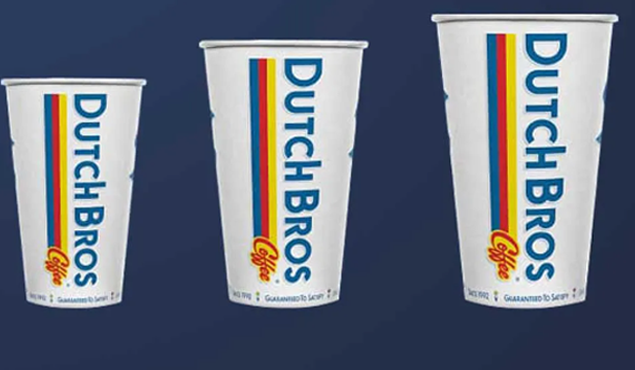3 cup sizes of dutch bros